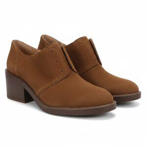 NWOT Crown Vintage Malia Brown Suede Heeled Loafers Oxford Women’s 11 Slip On